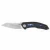 ZERO TOLERANCE 3.8in Stonewash Wharncliffe Black And Blue Carbon Fiber Handle Folding Knife (0762) -THE BLADE BAR Sales 0762 profile web 10182.1663696205