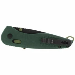 SOG Aegis AT 3.13in Black Drop Point Green GRN Handle Assisted Folding Knife (11-41-04-41) -THE BLADE BAR Sales 11 41 04 41 product alt 5 68437 71981.1664899292