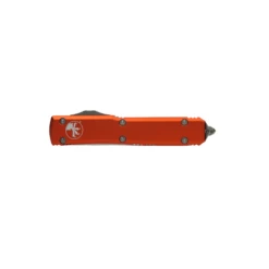 MICROTECH Ultratech 3.4in Stonewash Dagger Orange Aluminum Handle Automatic Out-The-Front Knife (122-10OR) -THE BLADE BAR Sales 122 10MR.3 94238.1664287643