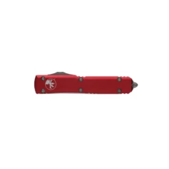 MICROTECH Ultratech 3.4in Stonewash Dagger Red Aluminum Handle Automatic Out-The-Front Knife (122-10RD) -THE BLADE BAR Sales 122 10RD.3 49176.1664287576