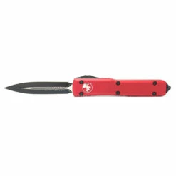 MICROTECH Ultratech 3.4in Black Dagger Red Aluminum Handle Automatic Out-The-Front Knife (122-1RD)