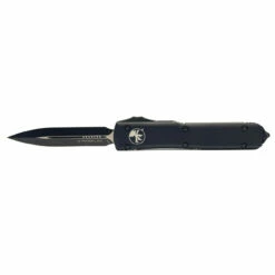 MICROTECH Ultratech 3.4in Black Dagger Black Aluminum Handle Automatic Out-The-Front Knife (122-1T)