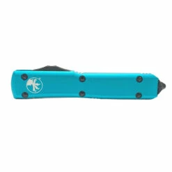 MICROTECH Ultratech 3.4in Black Dagger Turquoise Aluminum Handle Automatic Out-The-Front Knife (122-1TQ) -THE BLADE BAR Sales 122 1TQ.3 14766.1613686509