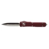 MICROTECH Ultratech 3.4in Satin Dagger Merlot Aluminum Handle Automatic Out-The-Front Knife (122-4MR)