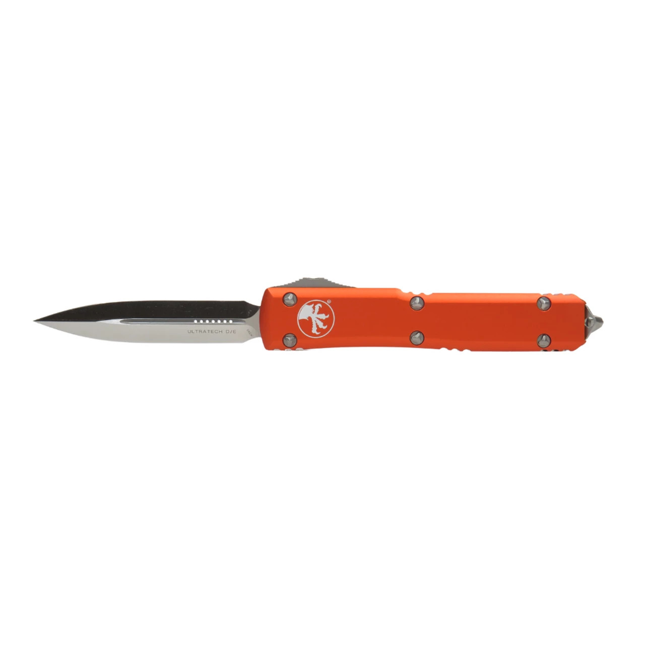 MICROTECH Ultratech 3.4in Satin Dagger Orange Aluminum Handle Automatic Out-The-Front Knife (122-4OR) 3 MICROTECH Ultratech 3.4in Satin Dagger Orange Aluminum Handle Automatic Out-The-Front Knife (122-4OR)