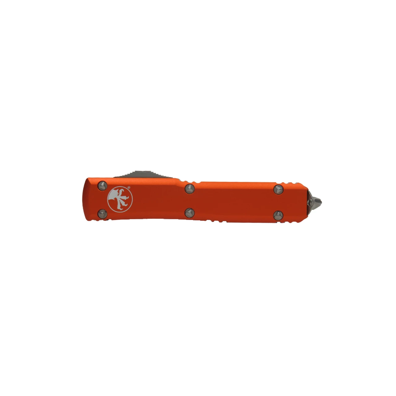 MICROTECH Ultratech 3.4in Satin Dagger Orange Aluminum Handle Automatic Out-The-Front Knife (122-4OR) 5 MICROTECH Ultratech 3.4in Satin Dagger Orange Aluminum Handle Automatic Out-The-Front Knife (122-4OR) - Image 3