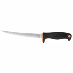KERSHAW Clearwater 7in Satin Trailing Point Black And Orange Polymer Handle Fillet Knife (1257)