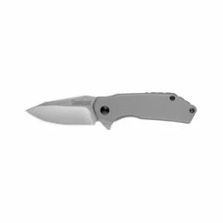 KERSHAW Valve 2.3in Stonewash Clip Point Stainless Steel Handle Spring Assisted Folding Knife (1375)