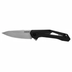 KERSHAW Airlock 3.0in Bead Blast Clip Point Black Nylon Handle Spring Assisted Knife (1385)