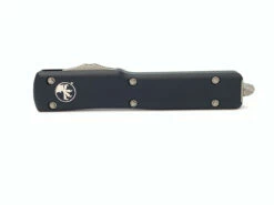 MICROTECH UTX-70 2.41in Satin Drop Point Black Aluminum Handle Automatic Out-The-Front Knife (841768110132) -THE BLADE BAR Sales 148 43 36410.1614283582