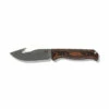 BENCHMADE Saddle Mountain Skinner 4.2in Stonewash Drop Point With Gut Hook Wood Handle Fixed Blade Knife With Leather Sheath (15004) -THE BLADE BAR Sales 15004 03 65946.1682785730