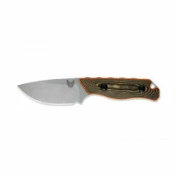BENCHMADE Hidden Canyon Hunter 2.79in Stonewash Drop Point Richlite/Orange G-10 Handle Fixed Blade Knife With Orange/Black Boltaron Sheath (15017-1)