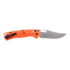 BENCHMADE Taggedout 3.5in Satin Clip Point Orange Grivory Handle Folding Knife (15535) -THE BLADE BAR Sales 15535.2 88234.1663698986