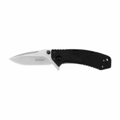KERSHAW Cryo G-10 Stone Wash Drop Point Black G-10 Handle Assisted Folding Knife (1555G10)