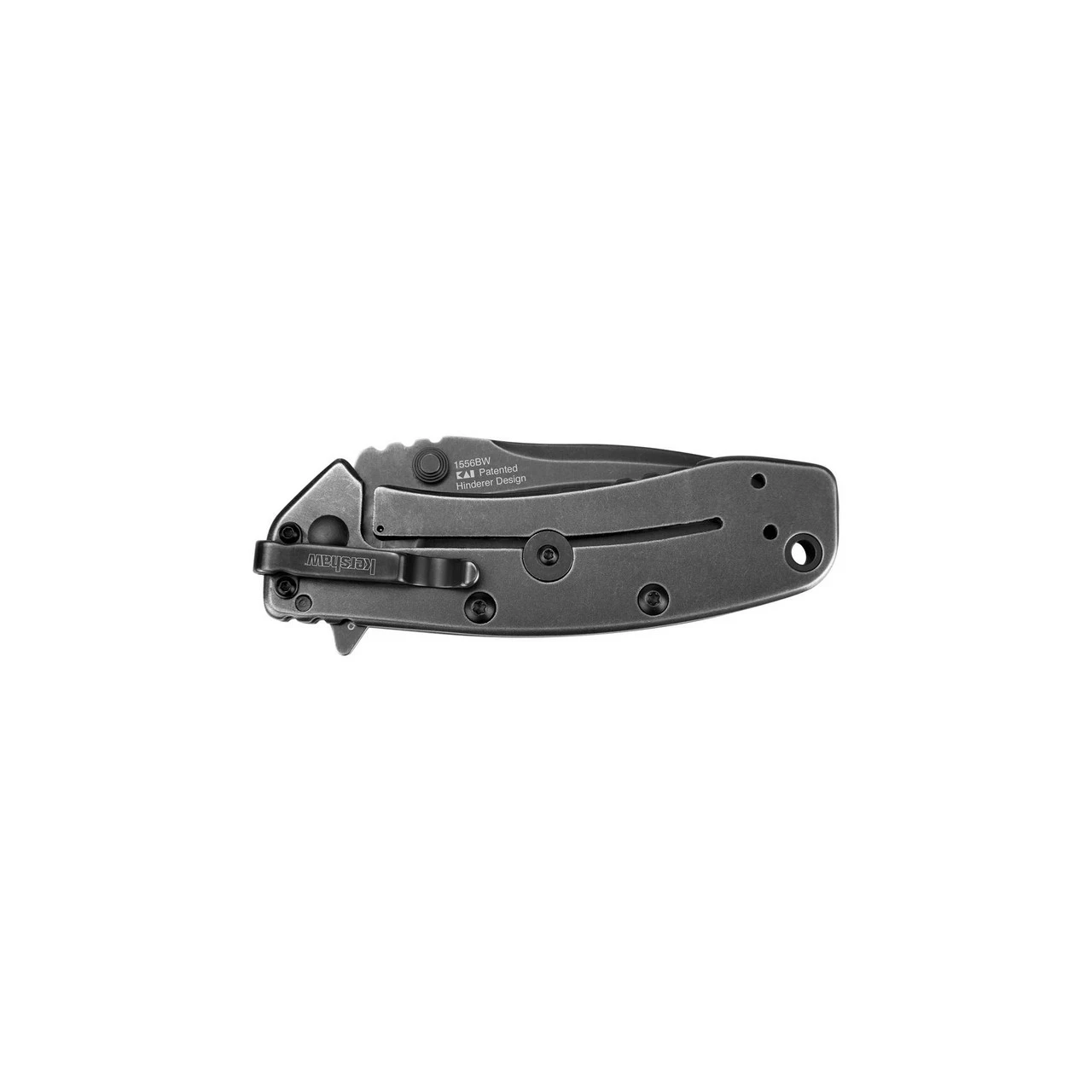 KERSHAW Cryo II 3.25in Blackwash Drop Point Blackwash Stainless Steel Handle Spring Assisted Folding Knife (1556BW) 4 KERSHAW Cryo II 3.25in Blackwash Drop Point Blackwash Stainless Steel Handle Spring Assisted Folding Knife (1556BW) - Image 2