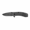 KERSHAW Cryo II 3.25in Blackwash Drop Point Blackwash Stainless Steel Handle Spring Assisted Folding Knife (1556BW)