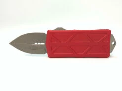 MICROTECH Exocet 1.98in Apocalyptic Dagger Red Aluminum Handle Automatic Out-The-Front Knife (157-10APRD)