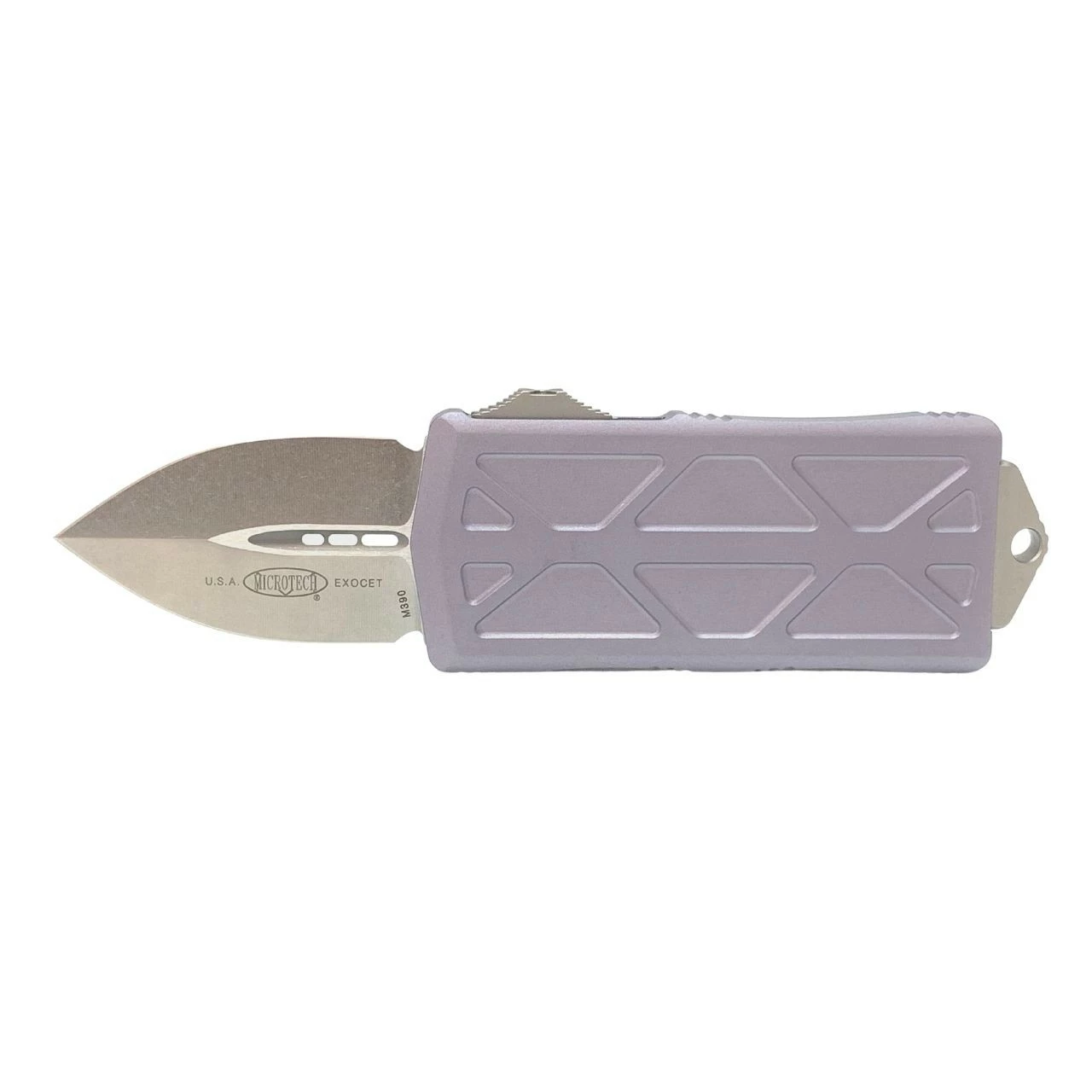 MICROTECH Exocet 1.98in Stonewash Dagger Gray Aluminum Handle Automatic Out-The-Front Knife (157-10GY) 3 MICROTECH Exocet 1.98in Stonewash Dagger Gray Aluminum Handle Automatic Out-The-Front Knife (157-10GY)
