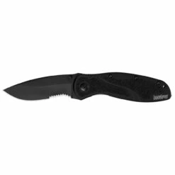 KERSHAW Blur 3.375in Black Drop Point Blade Black Anodized Aluminum Handle Spring Assisted Knife (1670GBBLKST)
