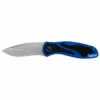 Kershaw Blur 3.4in Stonewashed Recurve Blue And Black Aluminum Spring Assisted Folding Knife (1670NBSW) 2 Kershaw Blur 3.4in Stonewashed Recurve Blue And Black Aluminum Spring Assisted Folding Knife (1670NBSW) -THE BLADE BAR Sales 1670nbsw profile 00189.1645549342