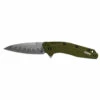 KERSHAW Dividend 3in Bead Blast Composite Drop Point Olive Green Aluminum Handle Spring Assisted Folding Knife (1812OLCB) -THE BLADE BAR Sales 1812olcb profile 56758.1645549000