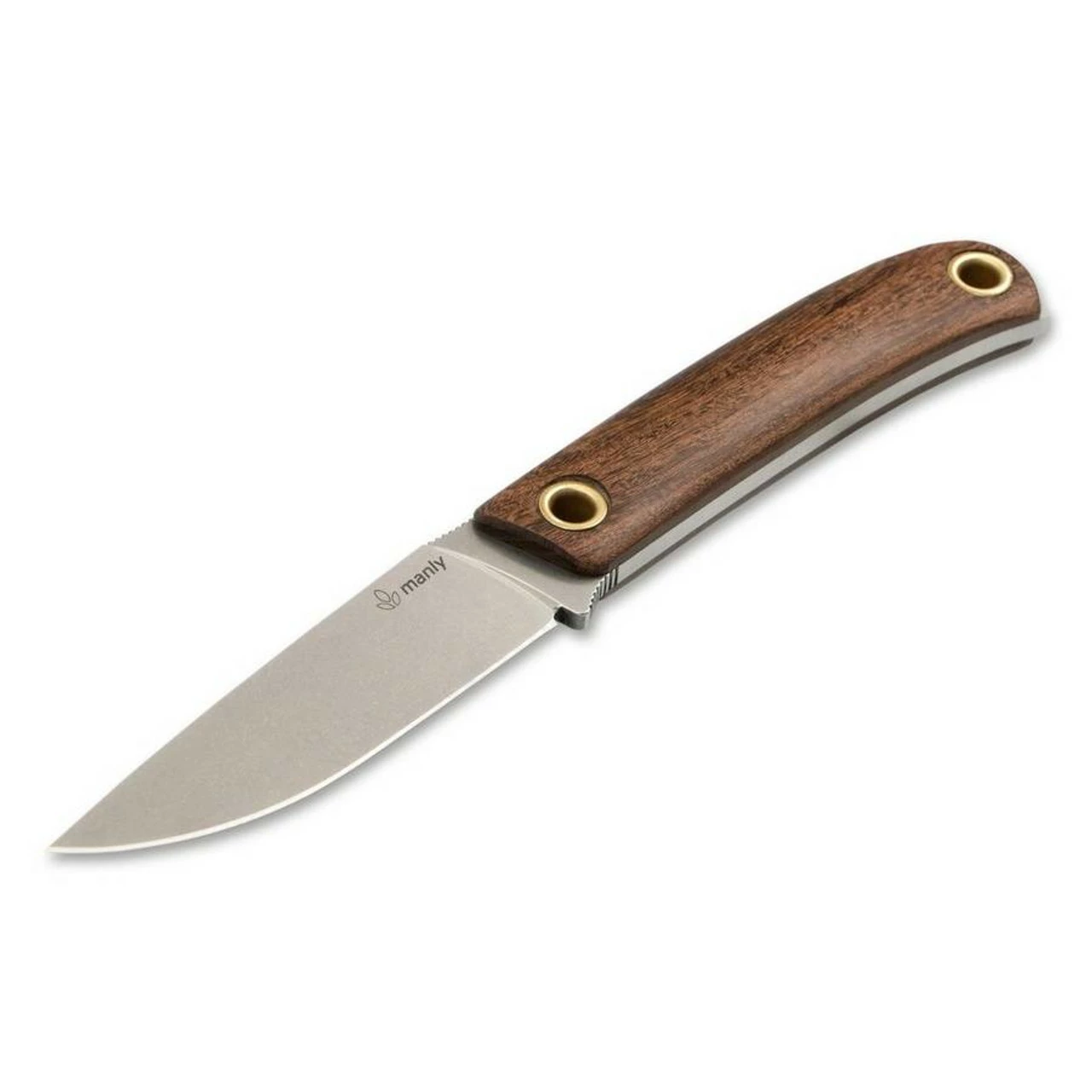 MANLY Patriot 3.54in Satin Drop Point Brown Guayacan Wood Handle With Kydex Sheath Fixed Blade Knife (02ML010) 3 MANLY Patriot 3.54in Satin Drop Point Brown Guayacan Wood Handle With Kydex Sheath Fixed Blade Knife (02ML010)