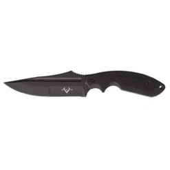 V NIVES Frontier Survivor 5.125in Black Bead Blast Clip Point Black G10 Handle Fixed Blade Knife With Black Kydex Sheath (VFB10GPBBK)
