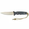 SPARTAN BLADES Harsey TT 4.5in FDE PVD Drop Point Black Micarta Handle Fixed Blade Knife With Tan Kydex Sheath (SB43DEBKKYTN)