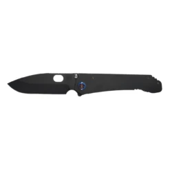 MKT 187 DP 4.25in Black Drop Point Black Titanium Handle With Flamed Hardware Manual Folding Knife (00103)