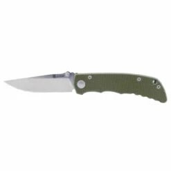 SPARTAN BLADES Talos 3.13in Stonewash Drop Point Green G-10 Handle Folding Knife (SFBL7GR)