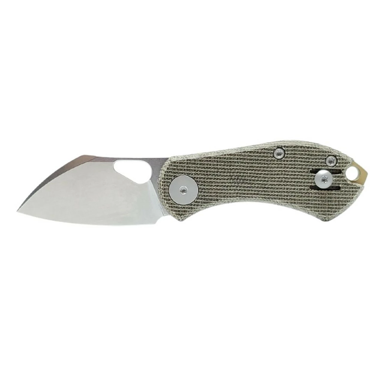 GIANTMOUSE ACE Nibbler 1.9in Stonewash Wharncliffe Green Canvas Micarta Handle Folding Knife (ANGC) 3 GIANTMOUSE ACE Nibbler 1.9in Stonewash Wharncliffe Green Canvas Micarta Handle Folding Knife (ANGC)