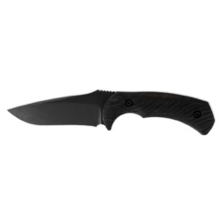 TOOR KNIVES Mullet 4in Black Drop Point Ebony Wood Handle Fixed Blade Knife With Kydex Sheath (TKME)