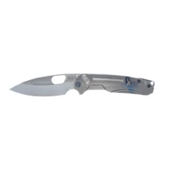 MKT Infraction 3.63in Stonewash Drop Point Gray Titanium Handle With Texas State Engraving Manual Folding Knife (00085)