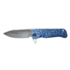MKT Proxima 3.9in Stonewash Drop Point "Hammered" Blue Titanium Handle Manual Folding Knife (00101) -THE BLADE BAR Sales 1 78799.1683060460