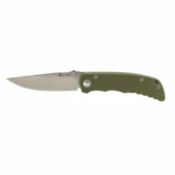 SPARTAN Astor 3.625in Stonewash Drop Point Green G10 Handle Folding Knife (SFBL8GR)