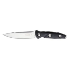 MICROTECH Socom Alpha 5.4in Stonewash Clip Point Black G-10 Handle Fixed Blade Knife With Black Kydex Sheath (113-10)