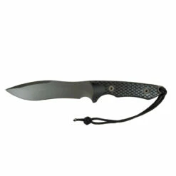 SPARTAN BLADES Ronin Shinto 5.63in Black PVD Spear Point Recurve Black Canvas Micarta Handle Fixed Blade Knife With Multi-Cam Nylon Sheath (SB47BKBKNLMC)