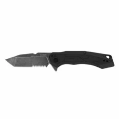 KERSHAW Analyst 3.25in Blackwash Serrated Tanto Black FRN Handle Spring Assisted Knife ( 2062ST)