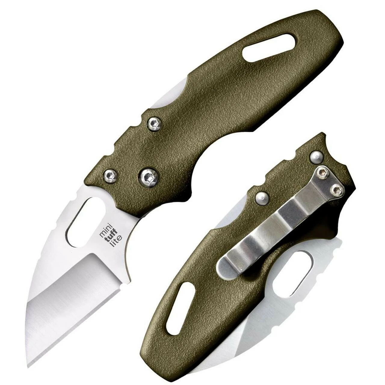 COLD STEEL Tuff Lite 2in Satin Wharncliffe OD Green Griv-Ex Polymer Handle Folding Knife (20MTGD) 3 COLD STEEL Tuff Lite 2in Satin Wharncliffe OD Green Griv-Ex Polymer Handle Folding Knife (20MTGD)