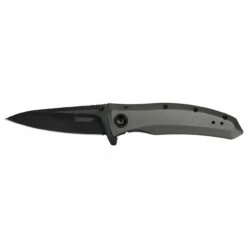 KERSHAW Grid 3.7in Black Drop Point Black Stainless Steel Handle Spring Assisted Knife (2200)