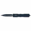 MICROTECH Dirac Delta Tactical 3.8in Black Dagger Black Aluminum Handle Automatic Out-The-Front Knife (227-1T)