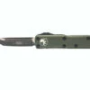 MICROTECH UTX-85 3.125in Black Tanto OD Green Aluminum Handle Automatic Out-The-Front Knife (233-1OD)