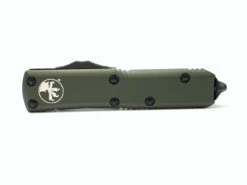 MICROTECH UTX-85 3.125in Black Tanto OD Green Aluminum Handle Automatic Out-The-Front Knife (233-1OD) -THE BLADE BAR Sales 233 1OD3 44772.1614282119
