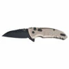 HOGUE X1-Microflip 2.75in Black Wharncliffe Brown Aluminum Handle Manual Folding Knife (24167) -THE BLADE BAR Sales 24167 94376.1664892155
