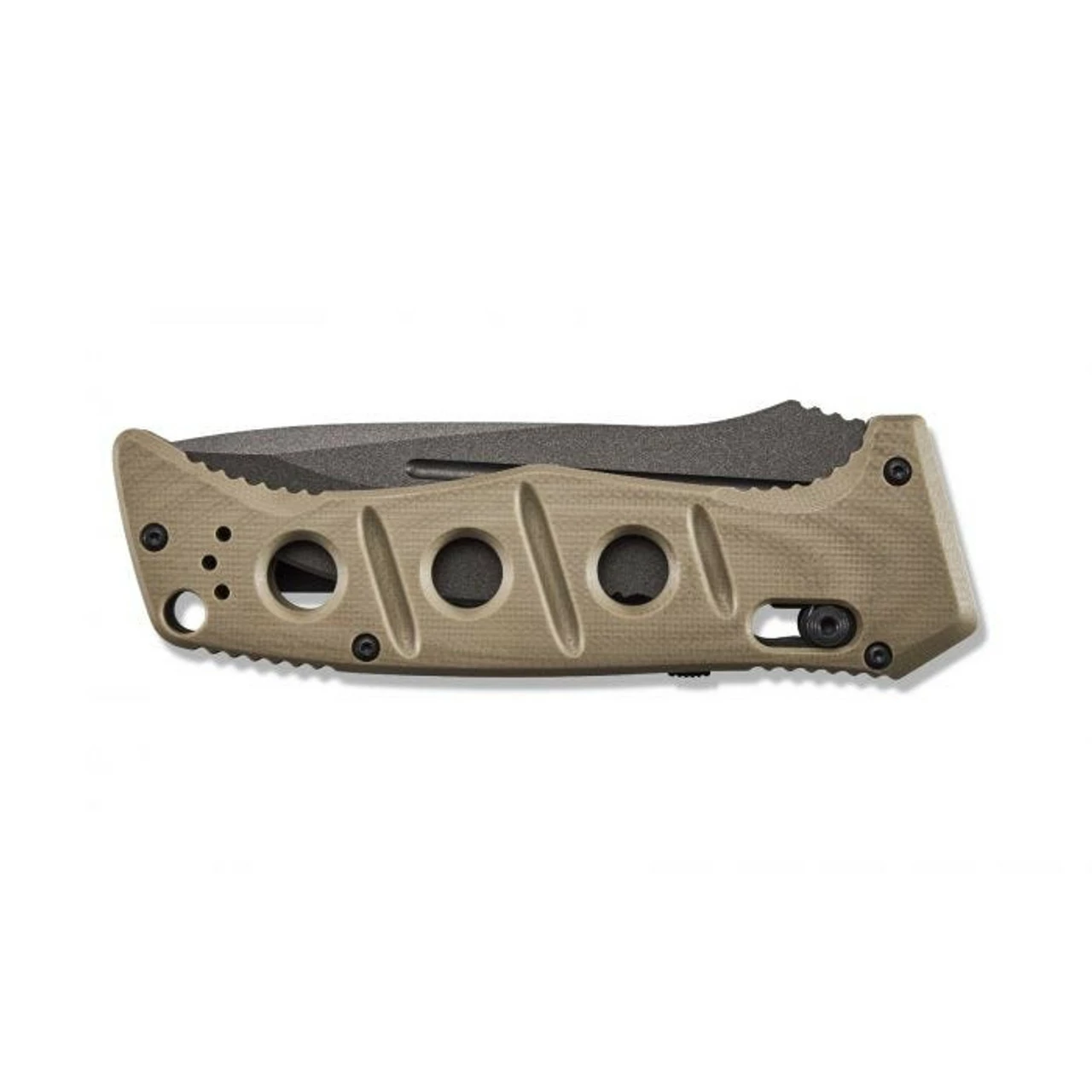 BENCHMADE Auto Adamas 3.8in Gray Drop Point Tan G-10 Handle Automatic Folding Knife (2750SGY-3) 5 BENCHMADE Auto Adamas 3.8in Gray Drop Point Tan G-10 Handle Automatic Folding Knife (2750SGY-3) - Image 3