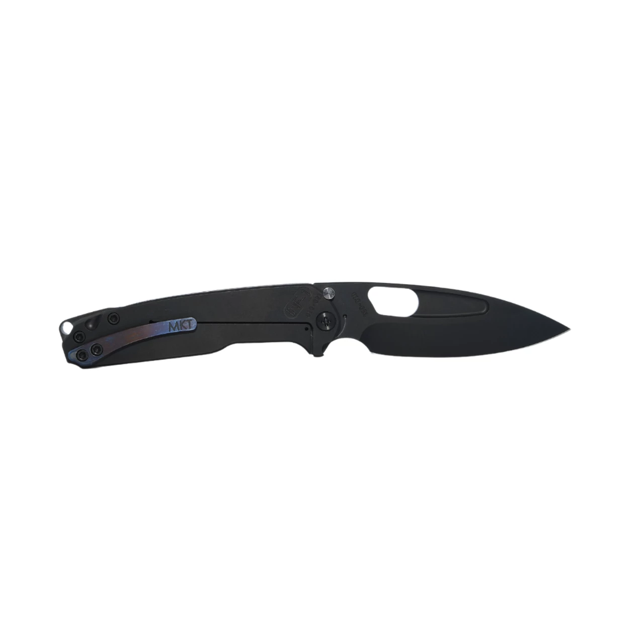 MKT Infraction 3.6in Black Drop Point Black Titanium Handle Manual Folding Knife (00027) 4 MKT Infraction 3.6in Black Drop Point Black Titanium Handle Manual Folding Knife (00027) - Image 2