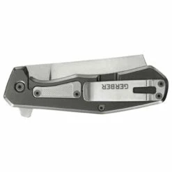 GERBER Asada 3in Stonewash Cleaver Red Aluminum Handle Folding Knife (30-001805) -THE BLADE BAR Sales 30 001805.2 02887.1613753054