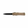 BENCHMADE Autocrat 3.71in Black Dagger Tan G10 Handle Automatic Out-The-Front Knife (3400BK-2) -THE BLADE BAR Sales 3400bk 2 03 75976.1650903481