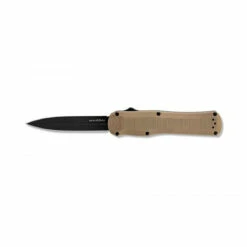 BENCHMADE Autocrat 3.71in Black Dagger Tan G10 Handle Automatic Out-The-Front Knife (3400BK-2)