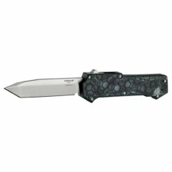 HOGUE Compound 3.5in Stonewash Tanto Blade G-Mascus Black G10 Handle Automatic Out-the-Front Knife (34029)